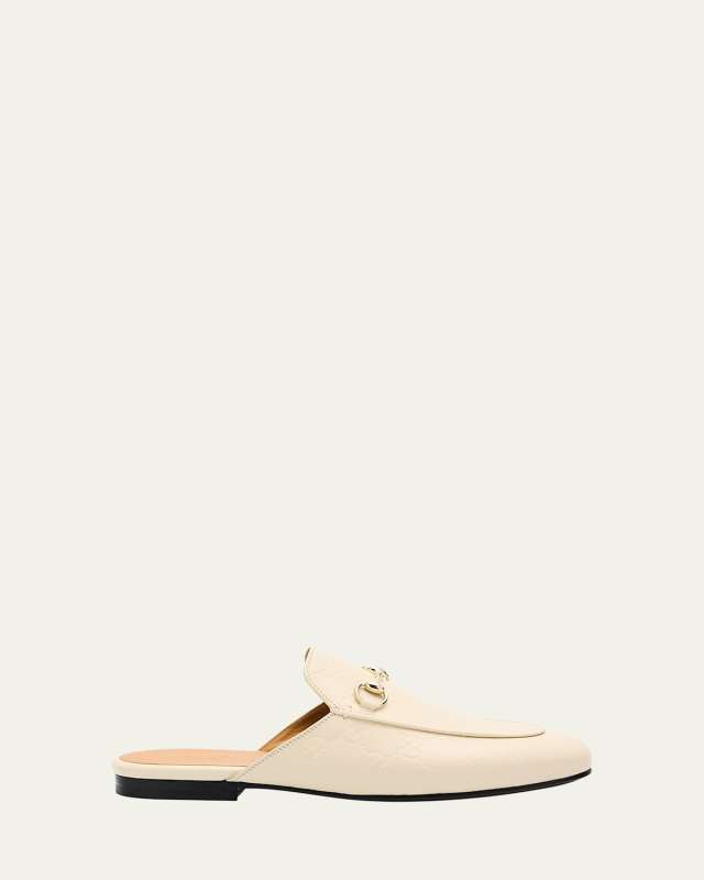 Princetown Monogram Horsebit Leather Mules